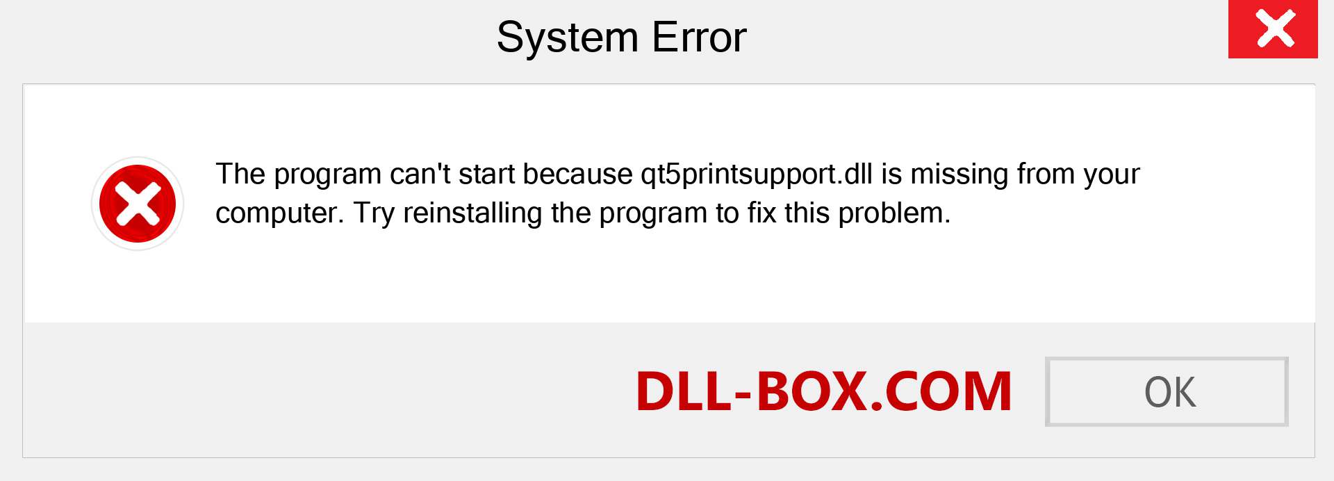  qt5printsupport.dll file is missing?. Download for Windows 7, 8, 10 - Fix  qt5printsupport dll Missing Error on Windows, photos, images